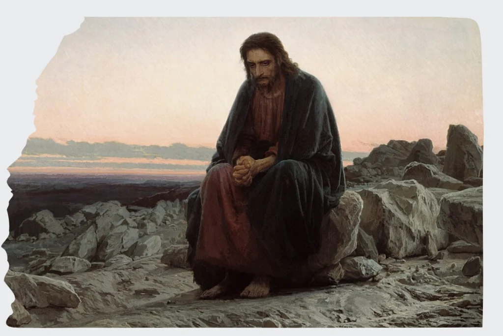 La deshumanización vista por Ivan Kramskói en El Cristo en el desierto.