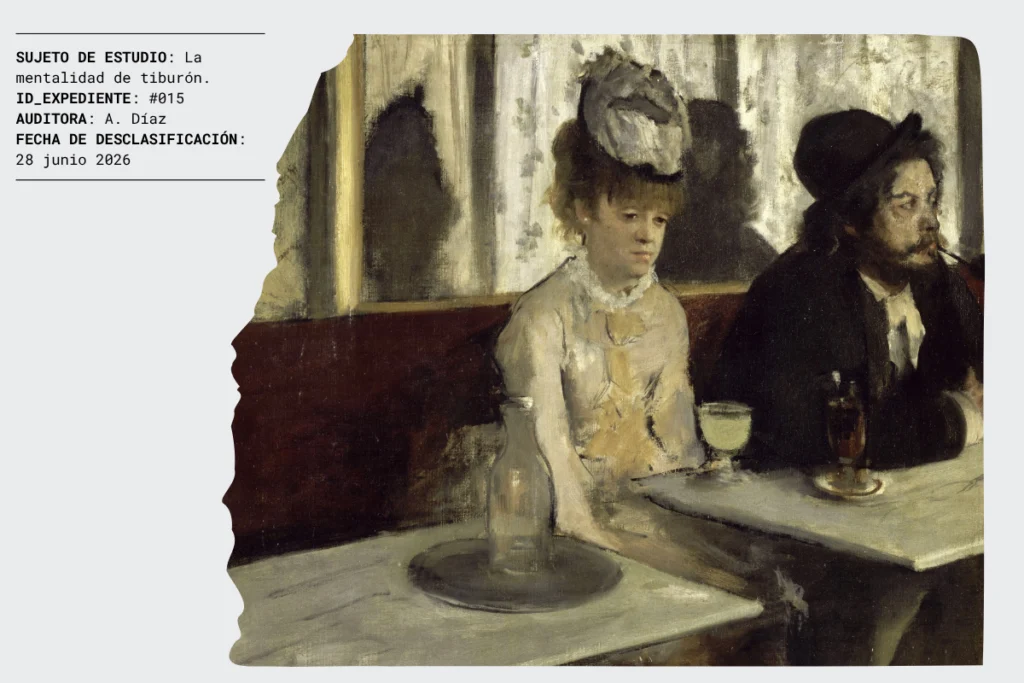 L'Absinthe (La absenta) de Edgar Degas (1876) - La farsa del mindset ganador