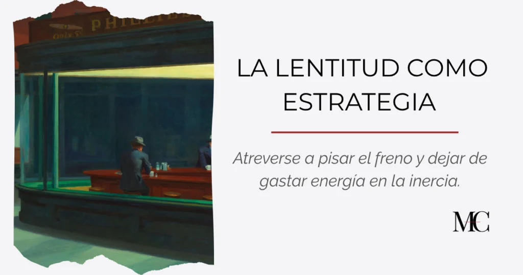 La lentitud como estrategia frente a la velocidad moderna